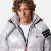 Adidas X Moon Boot Silberne Daunenjacke Adidas X Moon Boot Silberne Daunenjacke