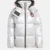 Adidas X Moon Boot Silberne Daunenjacke Adidas X Moon Boot Silberne Daunenjacke