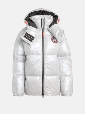 Adidas X Moon Boot Silberne Daunenjacke