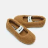 Braune Ballerinas aus Lammfell Braune Ballerinas aus Lammfell
