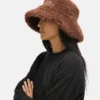 Brauner, pelziger Bucket Hat Brauner, pelziger Bucket Hat