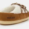 Evx Braune Mules aus Lammfell