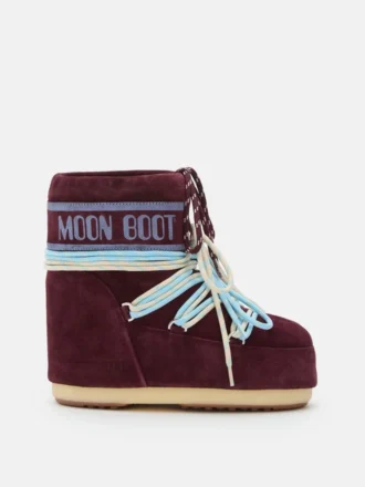 Icon Low Burgundy Suede Stiefeletten