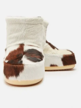Icon Low Stiefeletten ohne Schnürsenkel mit Kuhprint