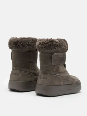 Junior Park Strap Anthrazit-Wildlederstiefel