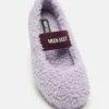 Lila Ballerinas aus Lammfell Lila Ballerinas aus Lammfell