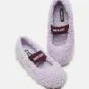 Lila Ballerinas aus Lammfell Lila Ballerinas aus Lammfell
