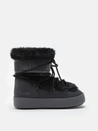 Ltrack Low Black Faux-Fur Stiefeletten
