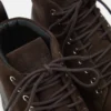Mezzaluna Mid-Boots aus dunkelbraunem Wildleder mit Schnürung
