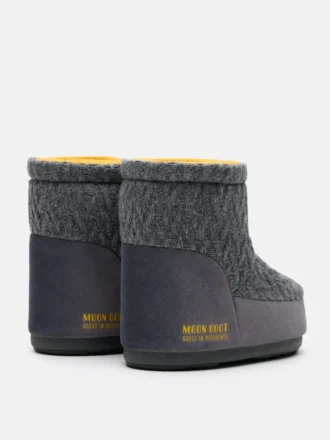 Moon Boot X Guest in Residence Icon Low Graue Strickstiefel ohne Schnürsenkel