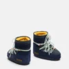 Moon Boot X Guest in Residence Icon Low Midnight & Grey Beaded Suede Stiefeletten