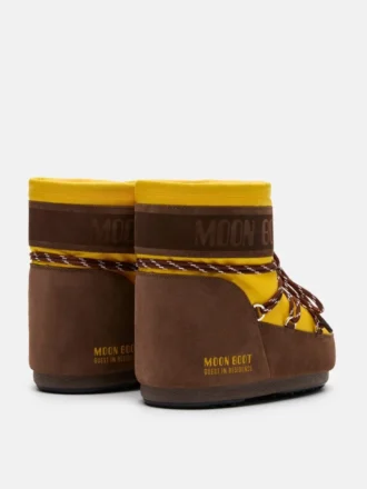 Moon Boot X Guest in Residence Icon Low Nylon-Stiefeletten in Sunflower & Cocoa