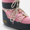 Moon Boot X Guest in Residence Icon Low Stiefeletten aus grauem und rosafarbenem Wildleder mit Perlenverzierung