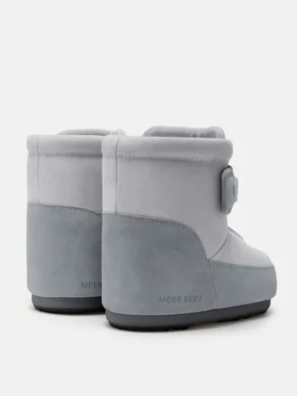 Moon Boot X Vandythepink® Icon Strap Graue Wildlederstiefel