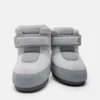 Moon Boot X Vandythepink® Icon Strap Graue Wildlederstiefel